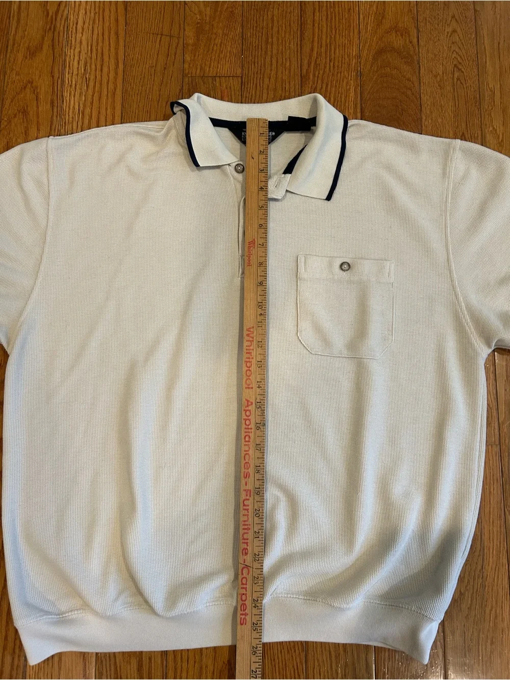 Knightsbridge Polo Shirt Mens Extra Large Beige Short Sleeve Pocket Vintage